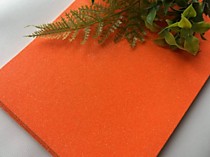 Фоамиран глиттерный, цвет оранжевый, 1.5мм 
