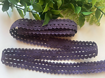 Тесьма эластичная с узором для повязок, цвет фиолетовый